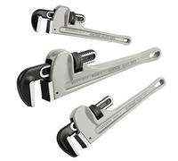 MAXPOWER Set di chiavi per tubi da 25,4 cm, 35,6 cm, 45,7 cm, con 2,5 cm, 5,1 cm, 6,3 cm, chiavi idrauliche in alluminio, chiave idraulica dritta