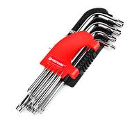 MaxPower Set di Chiavi Torx, 9 Pezzi Chiavi Allen Set Chiavi a Brugola Chiavi Esagonali Chiave Allen Per Auto, Bici, Mobili, Elettrodomestici, T10-T50 in un Supporto Pratico Sportellino