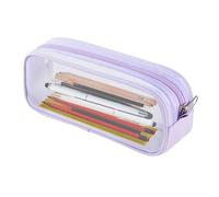 MAXQUU 1 astuccio viola, pratica tasca con cerniera, borsa per cancelleria in rete, grande capacità, borsa per cosmetici, borsa multifunzione, Lilla, 23*10*6.5cm, Cartella portadocumenti