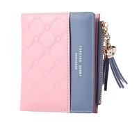 MAXQUU 1 portamonete con scomparti multipli per carte di credito e scomparti, mini portafoglio da donna, portamonete corto, grande capacità porta carte a scatto (rosa), Colore: rosa., 11*9*1,5cm,