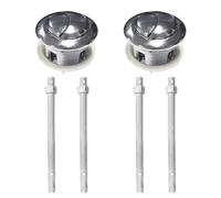 MAXQUU 2 pomelli per WC con testa rotonda per la riparazione di serbatoi da bagno, bottoni per WC (argento)