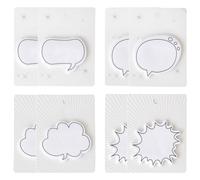 MAXQUU 240 note adesive con bolle, set di note adesive, simpatiche note a bolle in diverse forme di conversazione, adatte per ufficio, riunioni, foglietti (4 stili)