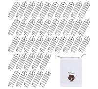 MAXQUU 40 ganci per tende a quattro artigli, in metallo, per tende spesse, ganci per tende spesse, ganci per tende a matita