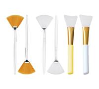 MAXQUU 6 pennelli per maschere facciali, pennelli a ventaglio con superficie morbida, pennello per maschera in silicone, strumenti per la bellezza del viso