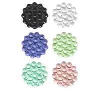 MAXQUU 6 ventose in silicone, supporto antiscivolo per cellulare, ventosa rotonda, supporto per cellulare, ventosa per auto, ventosa per smartphone auto, ventosa per power bank (nero, bianco, viola,