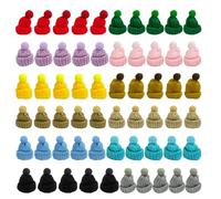MAXQUU 60 Mini Cappelli di Natale - Accessori per Gioielli Lavorati a Maglia, Decorativi per Tavola Natalizia, Set Fai da Te Senza Tesa (3,5 x 5 cm)