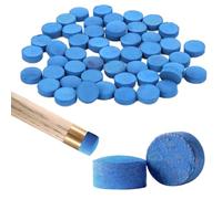 MAXQUU Punte per stecche da 50 pezzi di qualità professionale, punte di ricambio per stecche da piscina e snooker, punte in pelle per stecche da biliardo e snooker, kit di riparazione e installazione.
