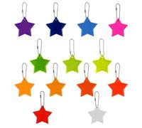 MAXQUU Set di 13 ciondoli colorati a forma di stella, riflettenti, per bambini, ciondolo riflettente, per il sacchetto della scuola