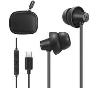 MAXROCK Cuffie USB C per Samsung S22, auricolari cablati di tipo C con microfono, isolamento acustico auricolari in-ear per Galaxy S21 FE A53 Flip 4 Note 20 OnePlus 9 Pixel 6 5 per MacBook Pro