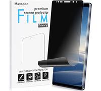 Maxsoco - Pellicola proteggi schermo per Galaxy Note 9, a 2 vie, anti spia, copertura adesiva, morbida, resistente ai graffi, con bordo curvo 3D, per Samsung Galaxy Note 9, colore: Nero