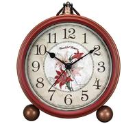 Maxspace Orologio analogico classico vintage, silenzioso, senza ticchettio, elegante e decorativo, con struttura in metallo invecchiato, per ufficio, soggiorno o camera da letto