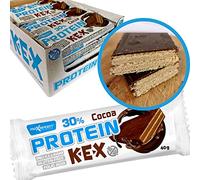 MaxSport 30%-33% Proteico Wafer Proteici | Carbs net Barrette Proteiche | Protein Bar | Kex Biscotti Proteici Snack Dietetici | Snack Proteici Barrette Proteiche Senza Glutine (Cioccolato, 20 pezzi)