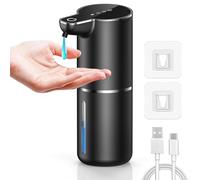 maxtachi Dispenser Sapone Automatic,USB Ricaricabile Dispenser Sapone Bagno Automatico con Sensore,4 Livelli di Marcia Soap Dispenser per Hotel,Bagni,Cucine,Scuole