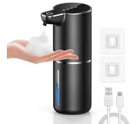 maxtachi Dispenser Sapone Automatico Schiuma,Dispenser Sapone Bagno a Muro Con Sensore Infrarossi,USB Ricaricabile Dispenser Schiuma per Bagni,Scuole,Hotel