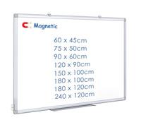 Maxtek Lavagna Magnetica da Parete 60 x 45 cm, Lavagna Cancellabile con Cornice in Alluminio, Whiteboard con Supporto Porta-pennarelli, Bacheca Facile da Montare per Ufficio, Scuola, Casa