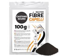 Maxter Fibre Capelli Castano Scuro Ricarica 100g per Calvizie Uomo e Donna | Busta Refill di Microfibre di Cotone in Polvere, Correttore Infoltente per Nascondere Diradamento e Alopecia