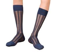 Maxtonser 1 paio di eleganti calzini da uomo sottili per abbigliamento formale a righe larghe in nylon tubo centrale calzini di vitello abbigliamento formale calzini da lavoro