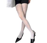 Maxtonser 1 Pezzo Da Donna A Scacchi Griglie Modello Pura A Rete Collant A Rete Anni '90 Estetica Vedere Attraverso Sottile Pizzo Collant Calze Calze Hosier