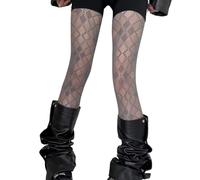 Maxtonser 1 Pezzo Da Donna A Scacchi Griglie Modello Pura A Rete Collant A Rete Anni '90 Estetica Vedere Attraverso Sottile Pizzo Collant Calze Calze Hosier