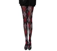 Maxtonser 1 Pezzo Delle Donne Argyle Plaids Modello Collant Traspirante Tessuto di Nylon Opaco Collant Calze Eleganti Contrasto Colore Leggings