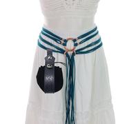 Maxtonser 1 Pezzo Nordic Vita Cincher Cintura Con WaistPack PU Cintura Tasca In Pelle Per LARP Cosplay Costume Evento Strega Dressingup Puntelli