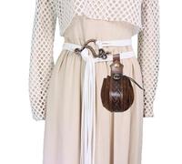 Maxtonser 1 Pezzo Nordic Vita Cincher Cintura Con WaistPack PU Cintura Tasca In Pelle Per LARP Cosplay Costume Evento Strega Dressingup Puntelli