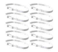 Maxtonser 10pcs Papillon Accessori per Adulto Bambino Uomini Donne Wedding Cravatta Cinghia di Regolazione Corda Elastico Banda Bianca inserto deducti