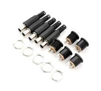Maxtonser 12V 3A Plastic Male Plugs + Female Socket Panel Mount Jack for DC Power Conne 2.1mm x 5.5mm Wire Power Pigtails Adapter,Power Connector