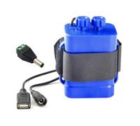 Maxtonser 12V Batteria Impermeabile per Caso Box con USB 6x 18650 Batteria per Bici Luce LED Lampada Smartphone