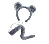 Maxtonser 2/4/6Pcs Mouse Costume Accessory Set Mice Ears Headband Tail Nose Gloves Bowtie, for Halloween Party Cosplay Costume