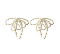 Maxtonser 2 ciondoli eleganti con perle a forma di fiocco per la creazione di gioielli, fibbia per scarpe, ornamento fai da te, portachiavi, collane, orecchini