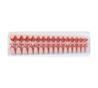 Maxtonser 32-Piece Reusable Stick-On Nails Set with French Tips Short Almond Tips in Various Skin Tones Easy Nails Extension