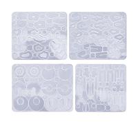 Maxtonser 4 stampi in silicone per orecchini e gocce per orecchie, orecchini a forma speciale ciondolo ornamento per orecchio stampo forniture per gioielli