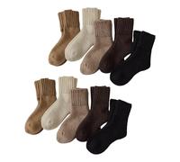 Maxtonser 5-Pack Winter Warm Blend Socks for Men & Women, Resistant Soft Wool Socks for Snow Hiking & Cold Weather