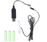 Maxtonser AA A 4Aa Batteria Eliminatore Alimentatore USB Sostituisci 1-4 PezziBatterie 1.5V AA per Orologio Giocattoli Luci Natalizie Ventola LED,6V 4Aa