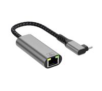 Maxtonser Adattatore di rete USB C a Gigabit Ethernet Adattatore di rete USB Adattatore di rete USB C ad angolo di 90 gradi Adattatore Fast Ethernet USB C