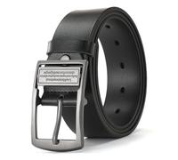 Maxtonser Adjustable Waist Belt Simple Design PU Leather Pin Buckles Belt, for Men And Teens Casual Outfit Jeans Pants Waistband