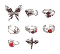 Maxtonser alla con Cuori d ' Amore e croci a Farfalla, 8 | Realizzato con robusto accessorio per gioielli in lega regolabile dimensioni versatili, portatile per le donne,