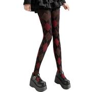 Maxtonser Argyle Plaids Pattern Tights, for Women Preppy Styles Stretch Comfort Opaque Pantyhose Everyday Wear Nylon Leggings