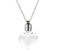 Maxtonser Bella collana con ciondolo a forma di bottiglia di vetro, semplice da aprire e trasportare, per piccole decorazioni e fragranze