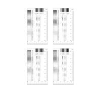 Maxtonser Carte impermeabili 4PCS della scala del difetto con il rivestimento resistente dello strappo per uso industriale di ispezione della componente