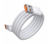 Maxtonser Cavo di ricarica da USB a USB C, 66 W, ricarica rapida e trasferimento dati per interfacce di tipo C, telefoni e computer portatili, bianco