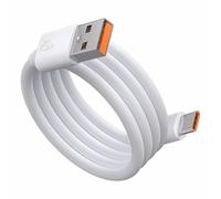 Maxtonser Cavo di ricarica da USB a USB C, 66 W, ricarica rapida e trasferimento dati per interfacce di tipo C, telefoni e computer portatili, bianco