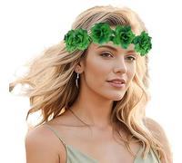 Maxtonser Cerchietto con fiore verde per festa di San Patrizio Cerchietto per capelli festa nazionale irlandese celebrazione fascia per capelli festival puntelli fascia a tema irlandese