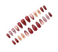 Maxtonser Christmas French Tip Press Stick Nails with Floral Pattern Lightweighted ABS, for Weddings And, Formal Event