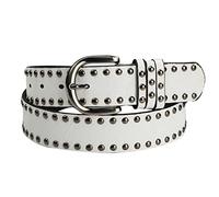 Maxtonser Cintura con borchie Vintage Western Cintura da donna in ecopelle Cintura Jeans Cintura Fibbia Cintura Cowgirl Cintura in vita Cintura Jeans Cintura Bianco