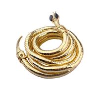 Maxtonser Collana a serpente pieghevole regolabile punk girocollo flessibile pieghevole multistrato in metallo serpente collana braccialetto