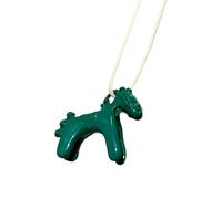 Maxtonser Collana con ciondolo a forma di cavallo, design dettagliato, resistente all'usura, in rame, gioiello alla moda leggero