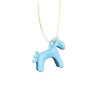 Maxtonser Collana con ciondolo a forma di cavallo, design dettagliato, resistente all'usura, in rame, gioiello alla moda leggero