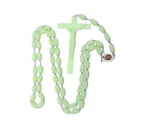 Maxtonser Collana con ciondolo a rosario con perline per feste, accessori decorativi leggeri e luminosi, collana con ciondolo da donna